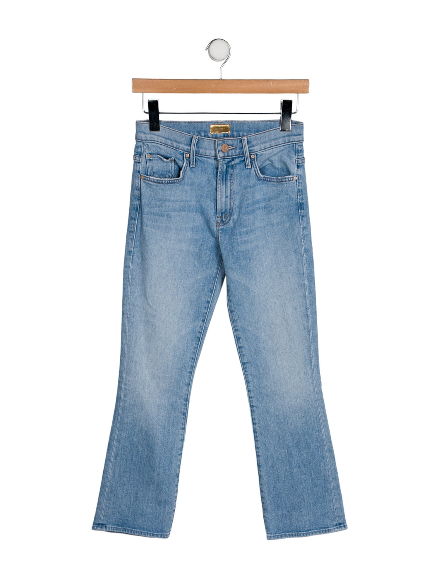 Mother Mid-Rise Straight Leg Jeans