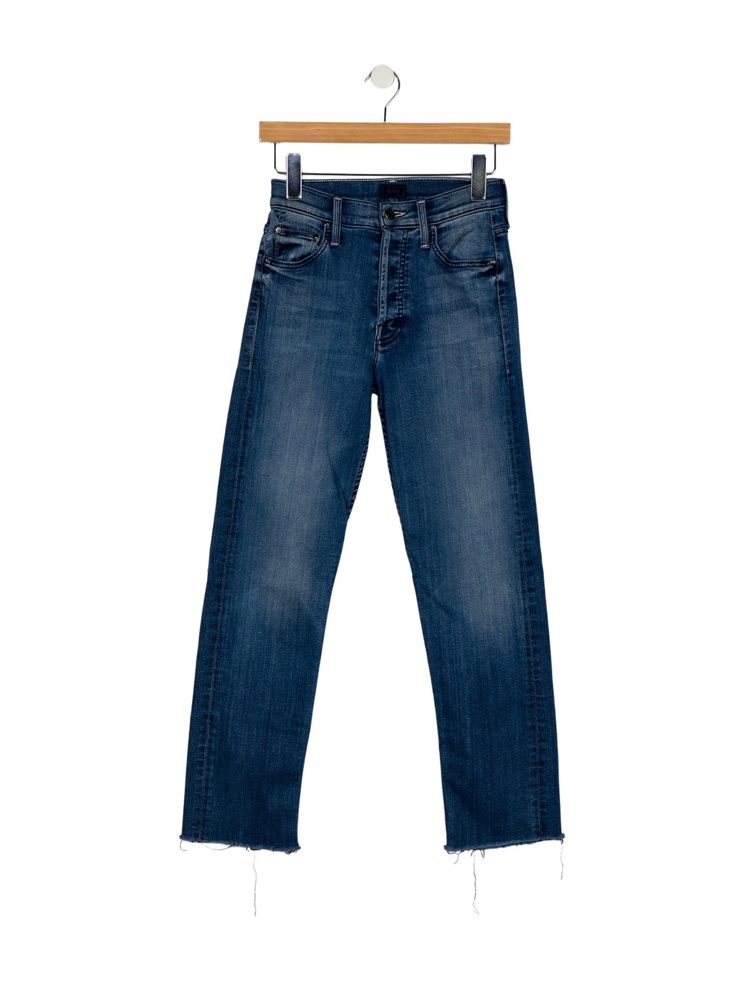 Mother Mid-Rise Straight Leg Jeans