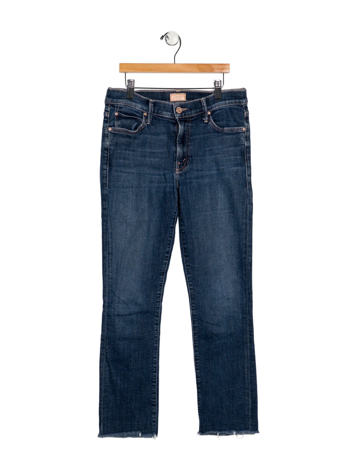 Mother Mid-Rise Straight Leg Jeans