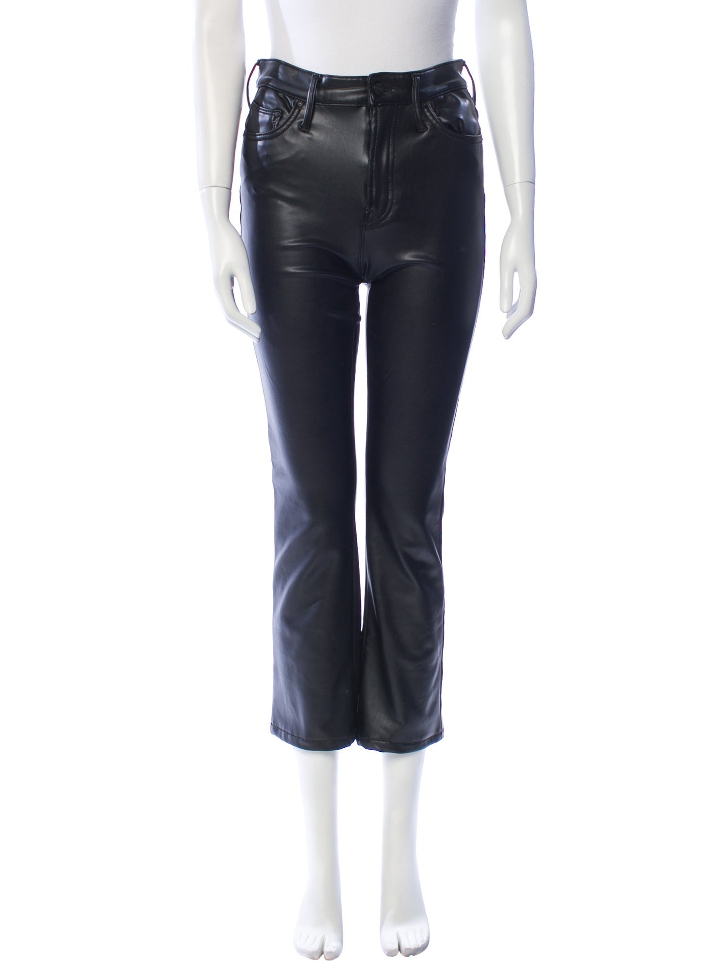 Mother Faux Leather Straight Leg Pants
