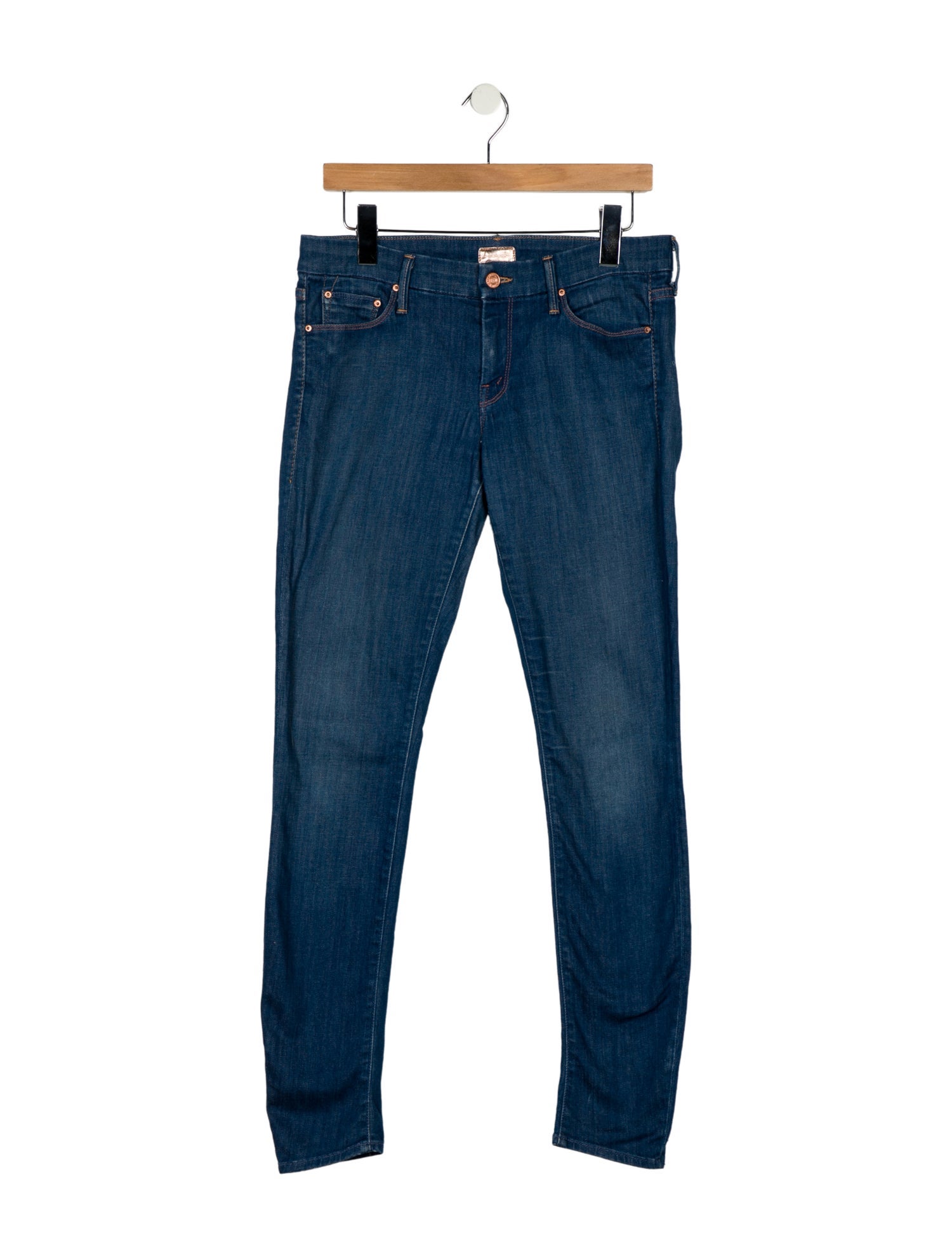 Mother Mid-Rise Skinny Leg Jeans