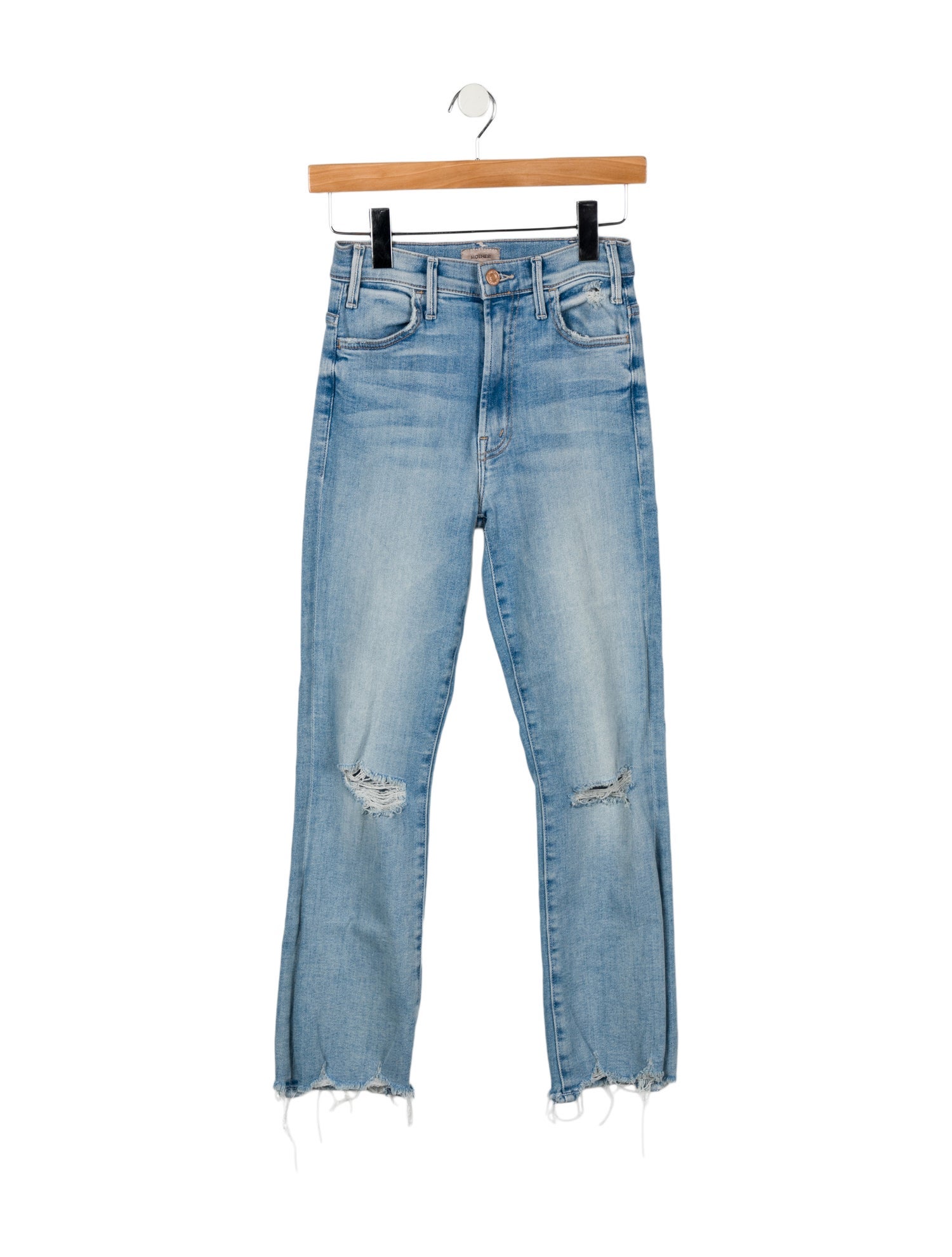 Mother Mid-Rise Straight Leg Jeans