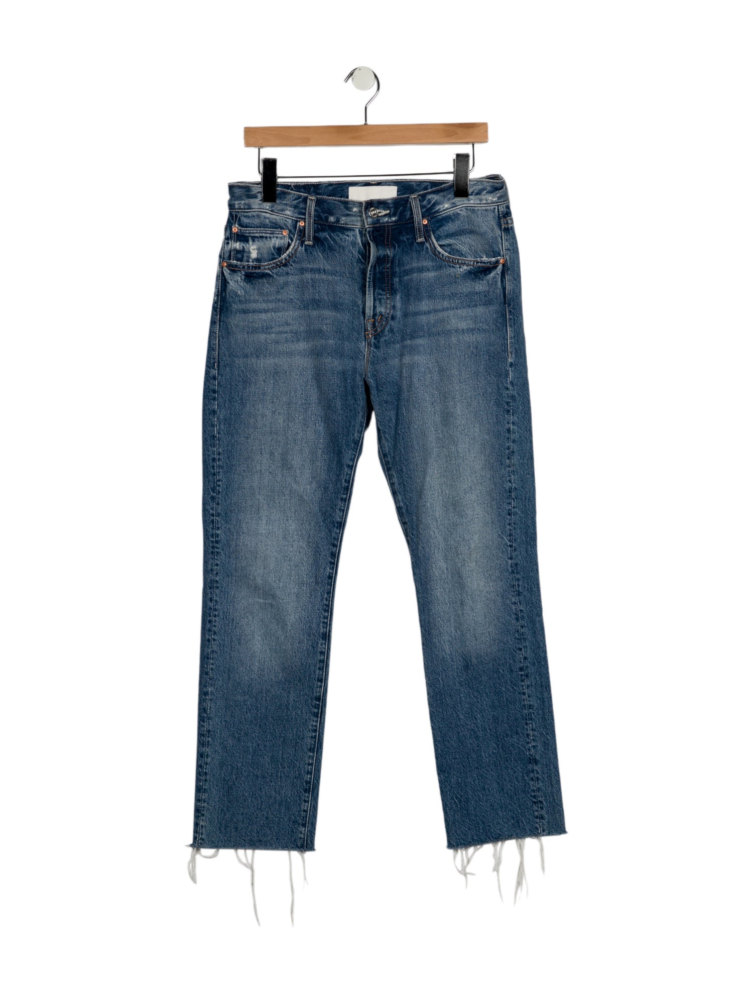 Mother Mid-Rise Straight Leg Jeans