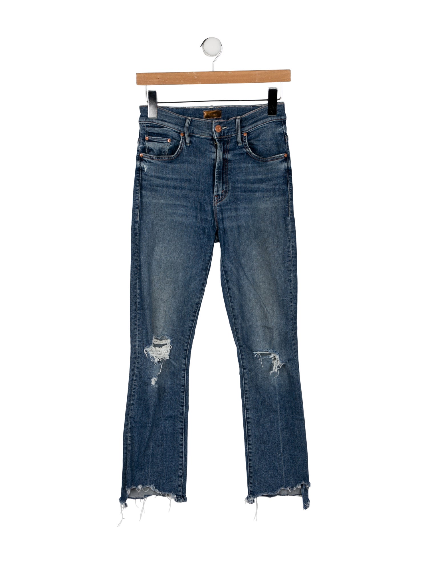 Mother Mid-Rise Straight Leg Jeans