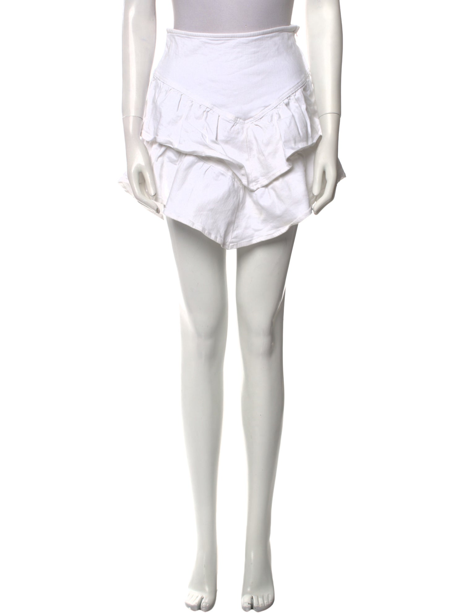 Mother Ruffle Embellishment Mini Skirt