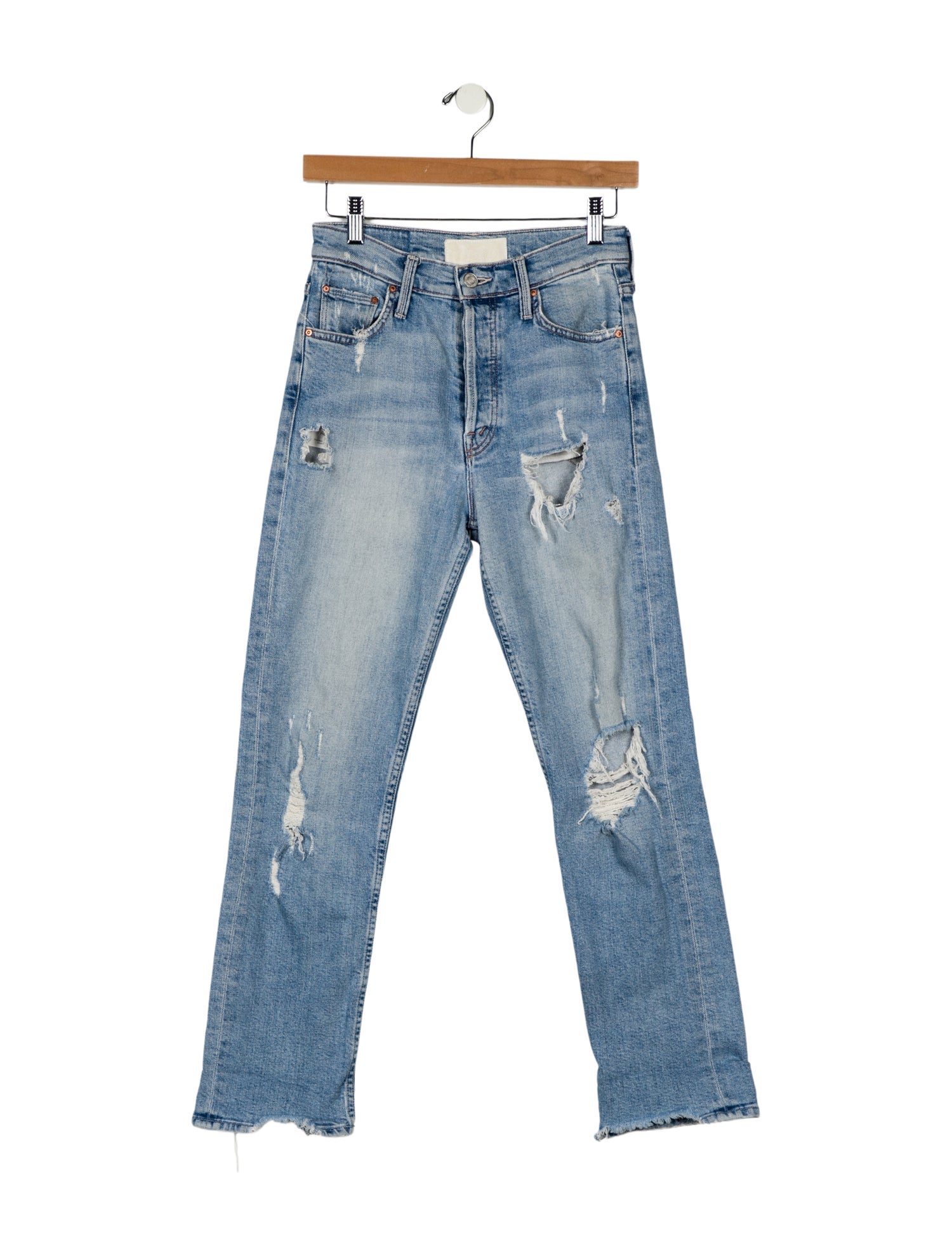Mother Mid-Rise Straight Leg Jeans