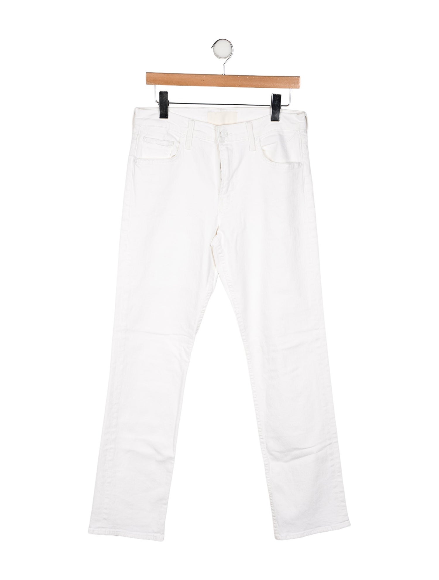 Mother Mid-Rise Straight Leg Jeans