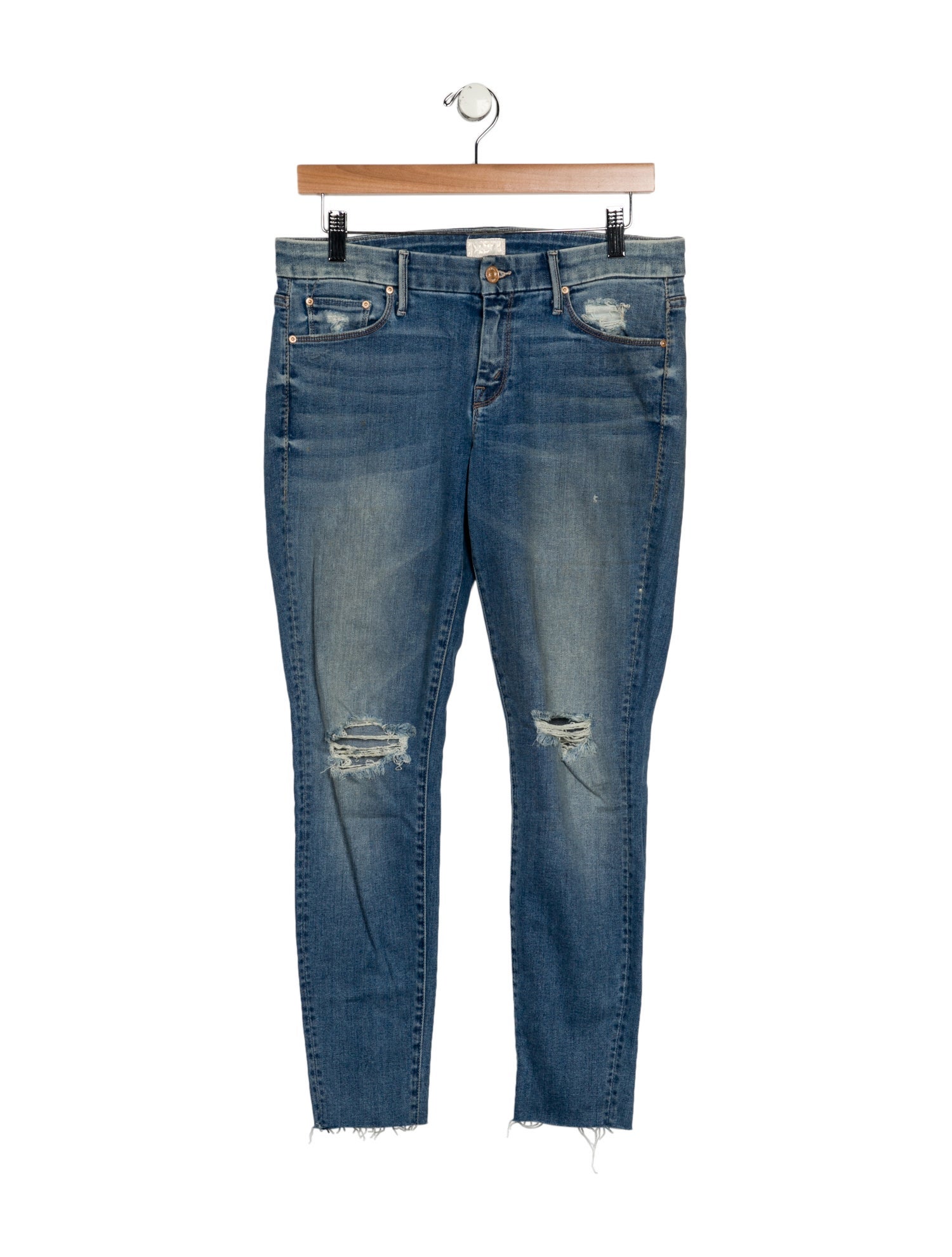 Mother Mid-Rise Skinny Leg Jeans