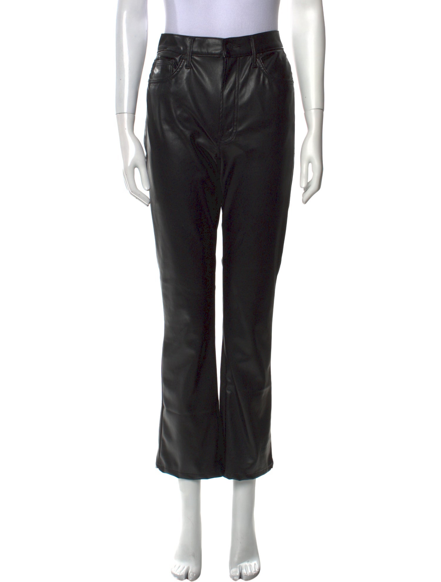 Mother Faux Leather Straight Leg Pants