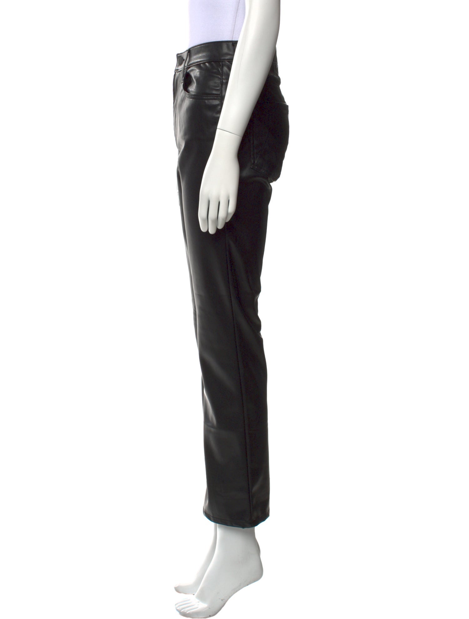 Mother Faux Leather Straight Leg Pants