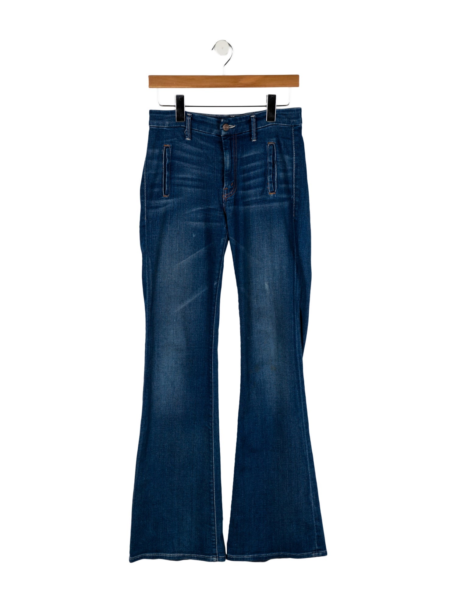 Mother Mid-Rise Wide Leg Jeans