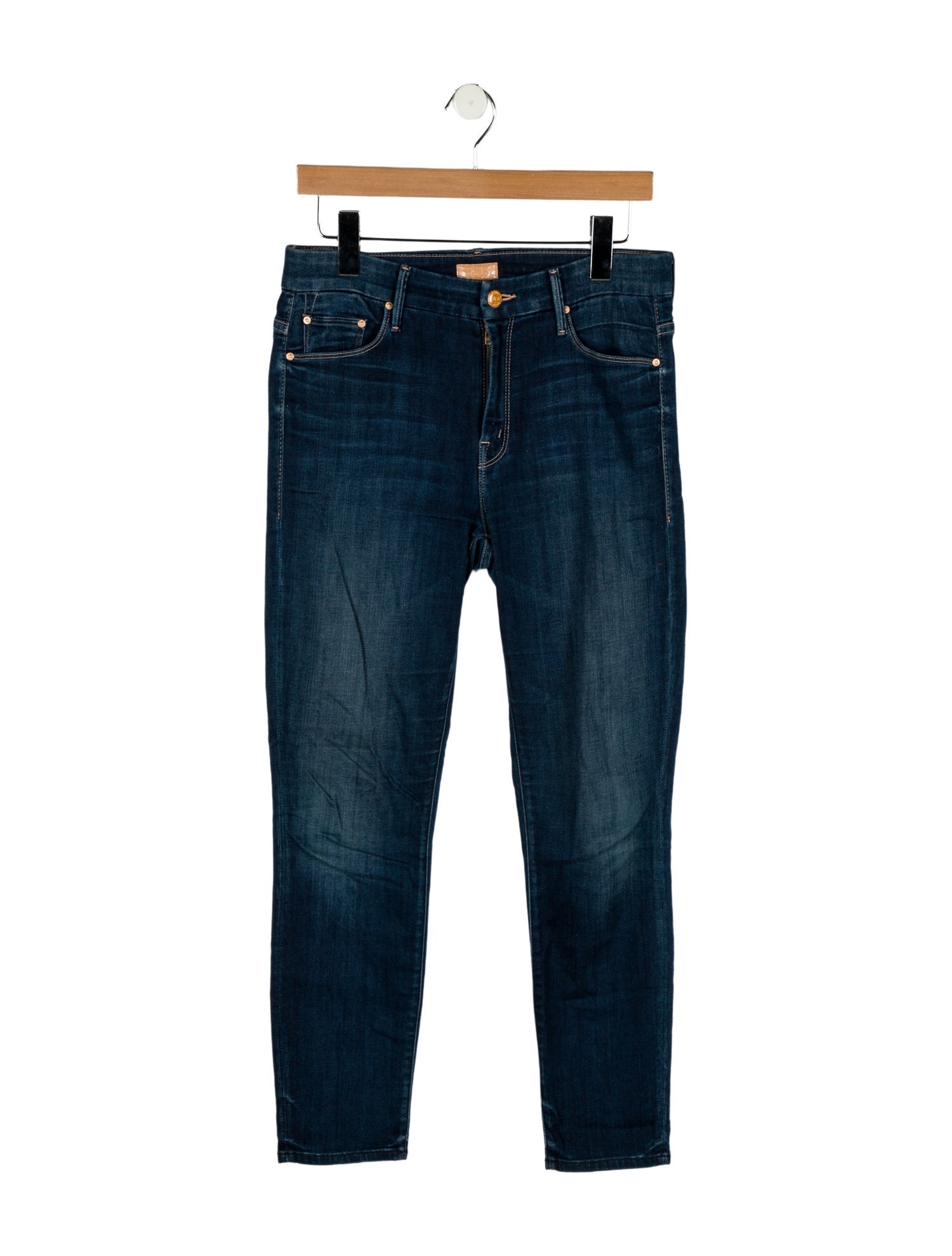 Mother Mid-Rise Skinny Leg Jeans