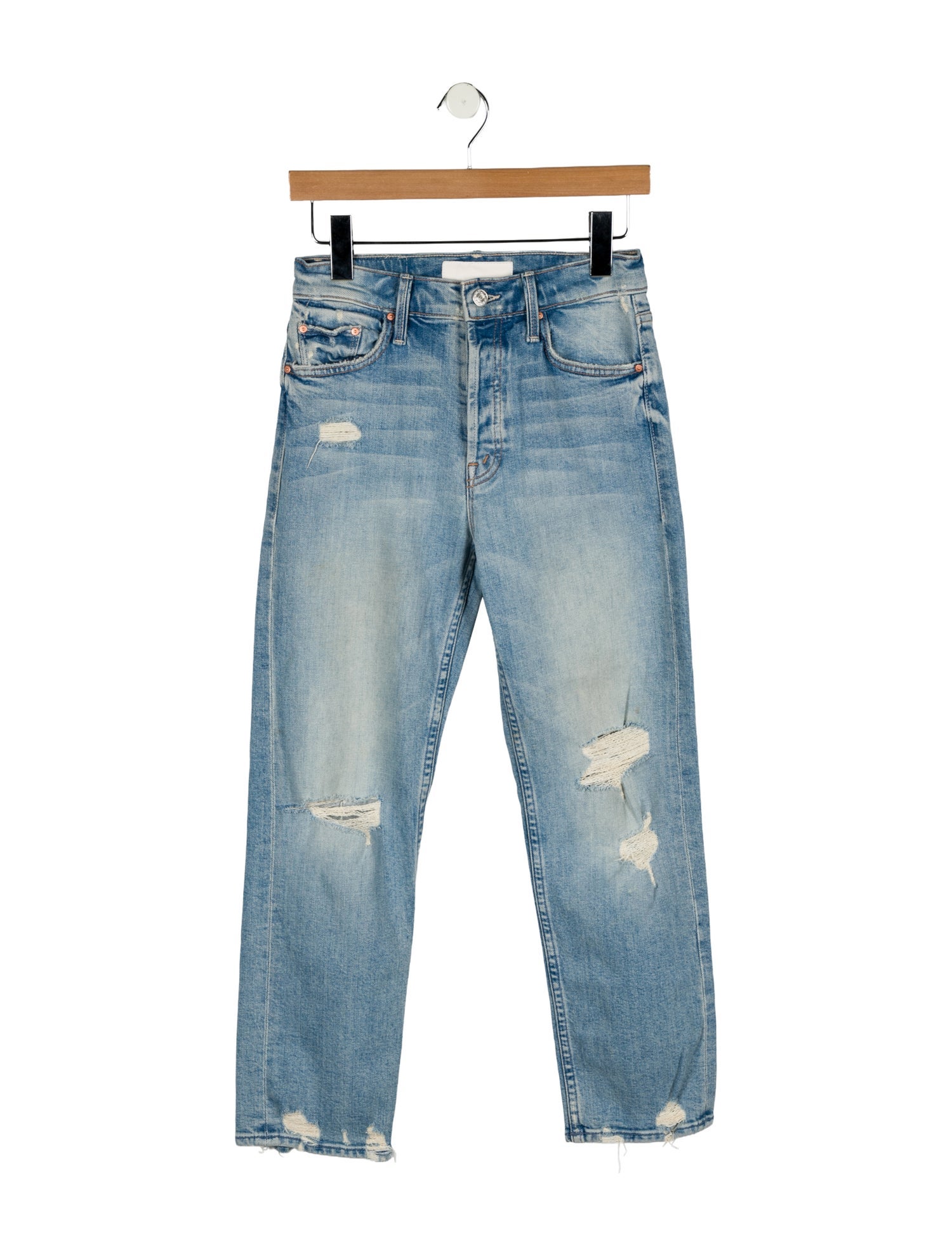 Mother Mid-Rise Straight Leg Jeans