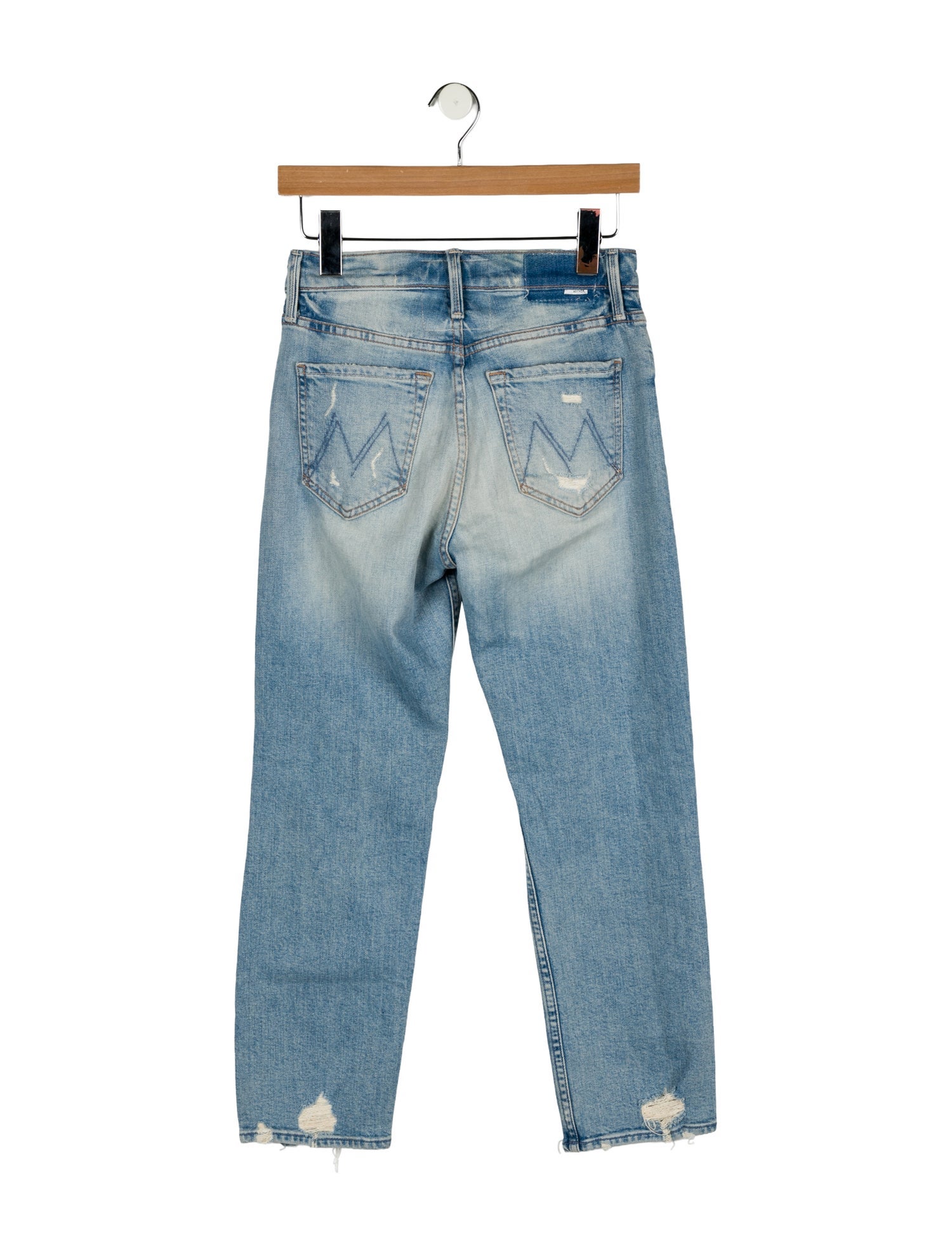 Mother Mid-Rise Straight Leg Jeans