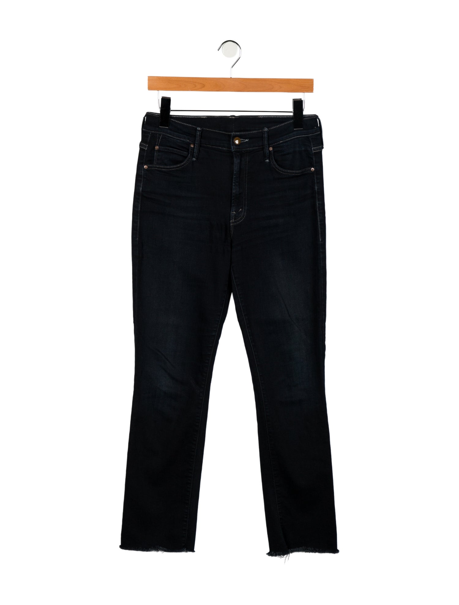 Mother Mid-Rise Straight Leg Jeans