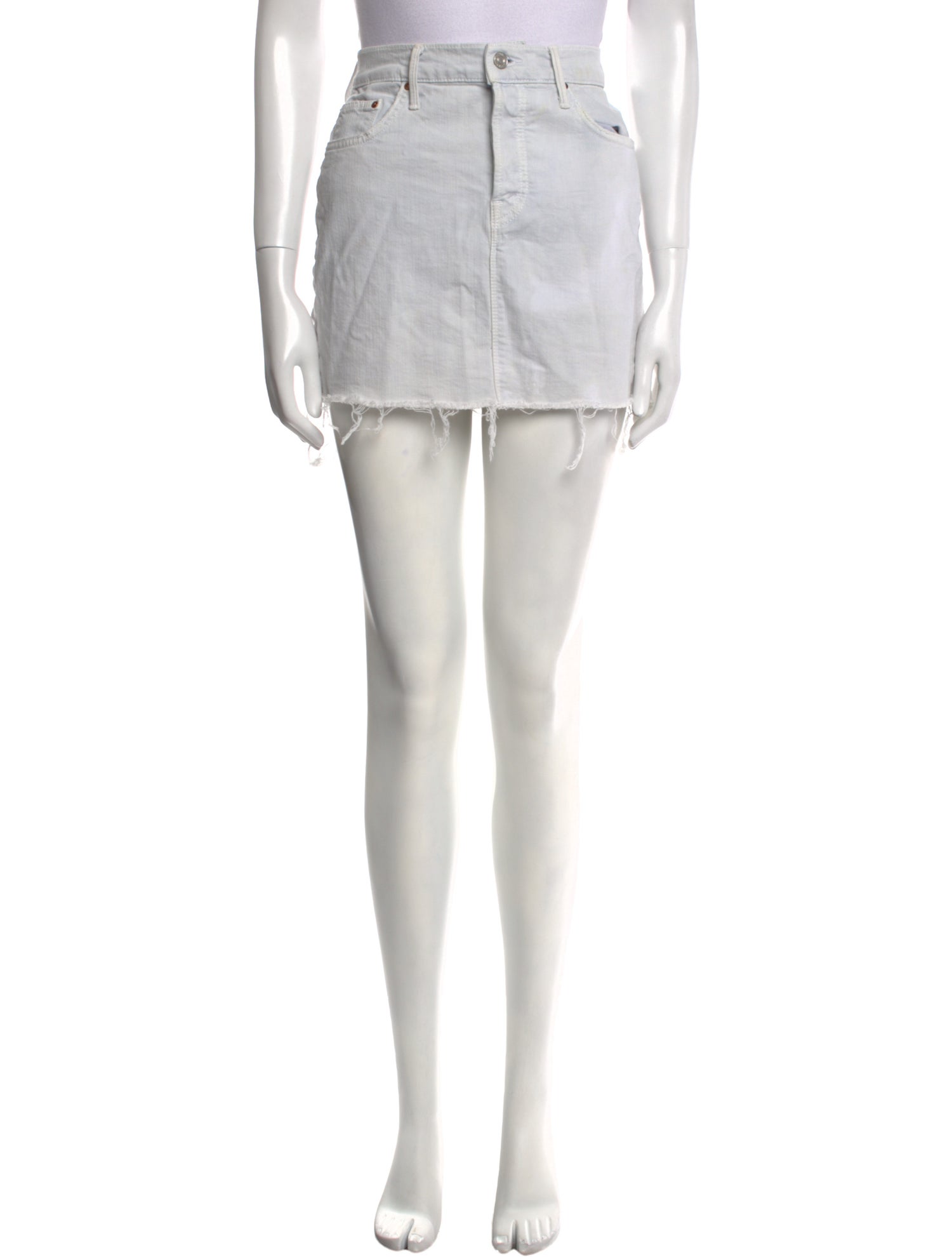 Mother Distressed Accents Mini Skirt