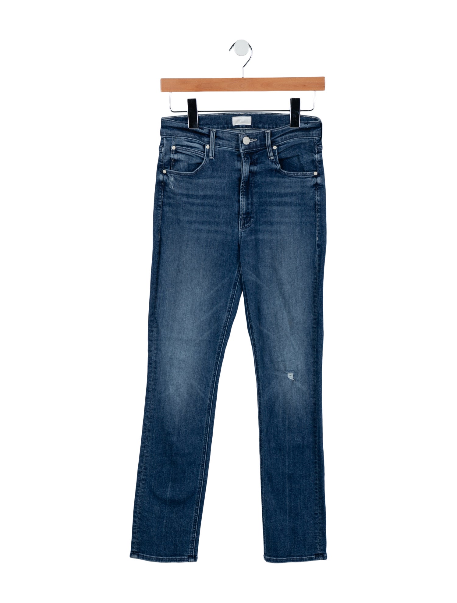 Mother Mid-Rise Straight Leg Jeans