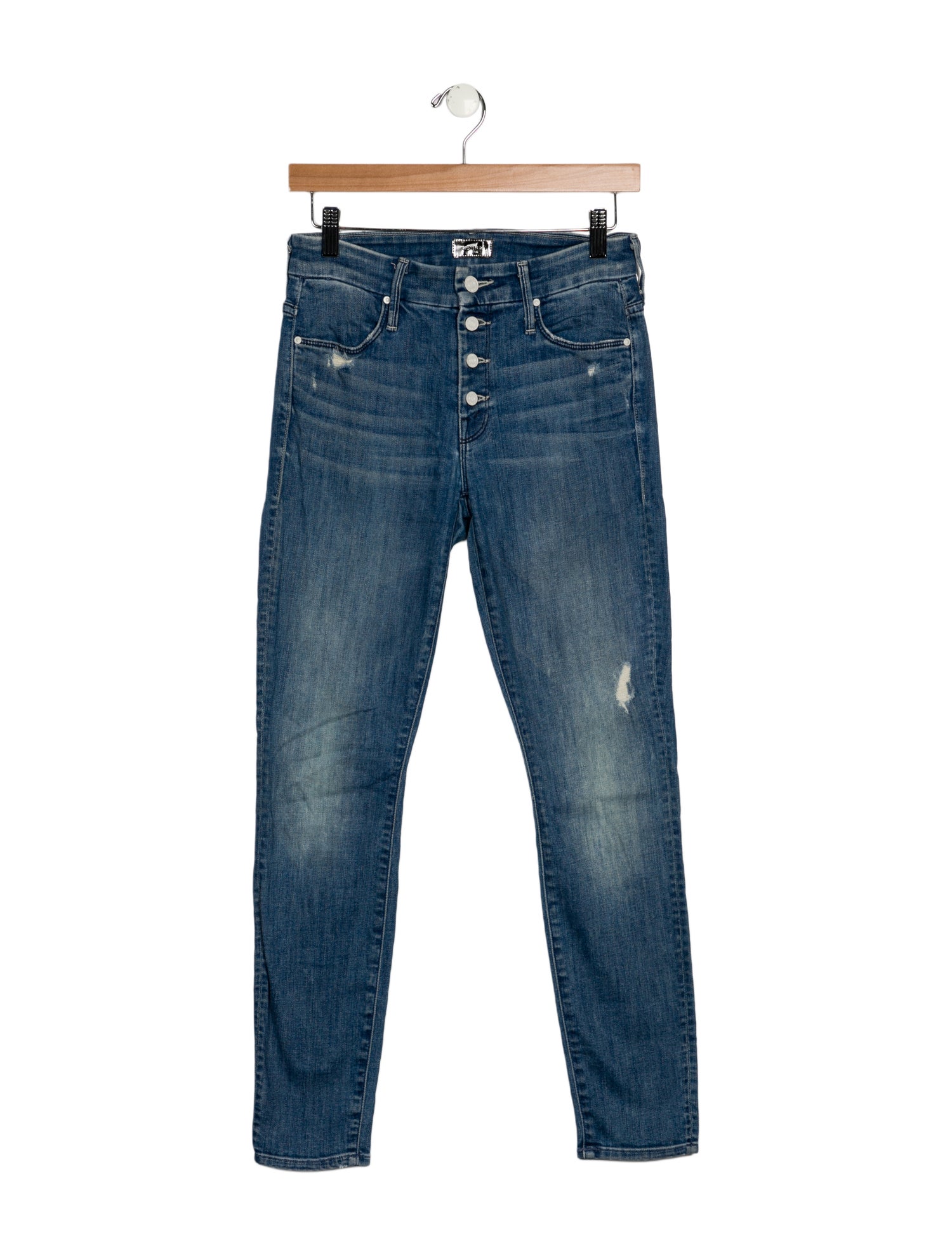 Mother Mid-Rise Skinny Leg Jeans