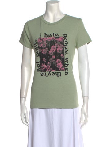 Mother Tops Graphic Print Crew Neck T-Shirt M