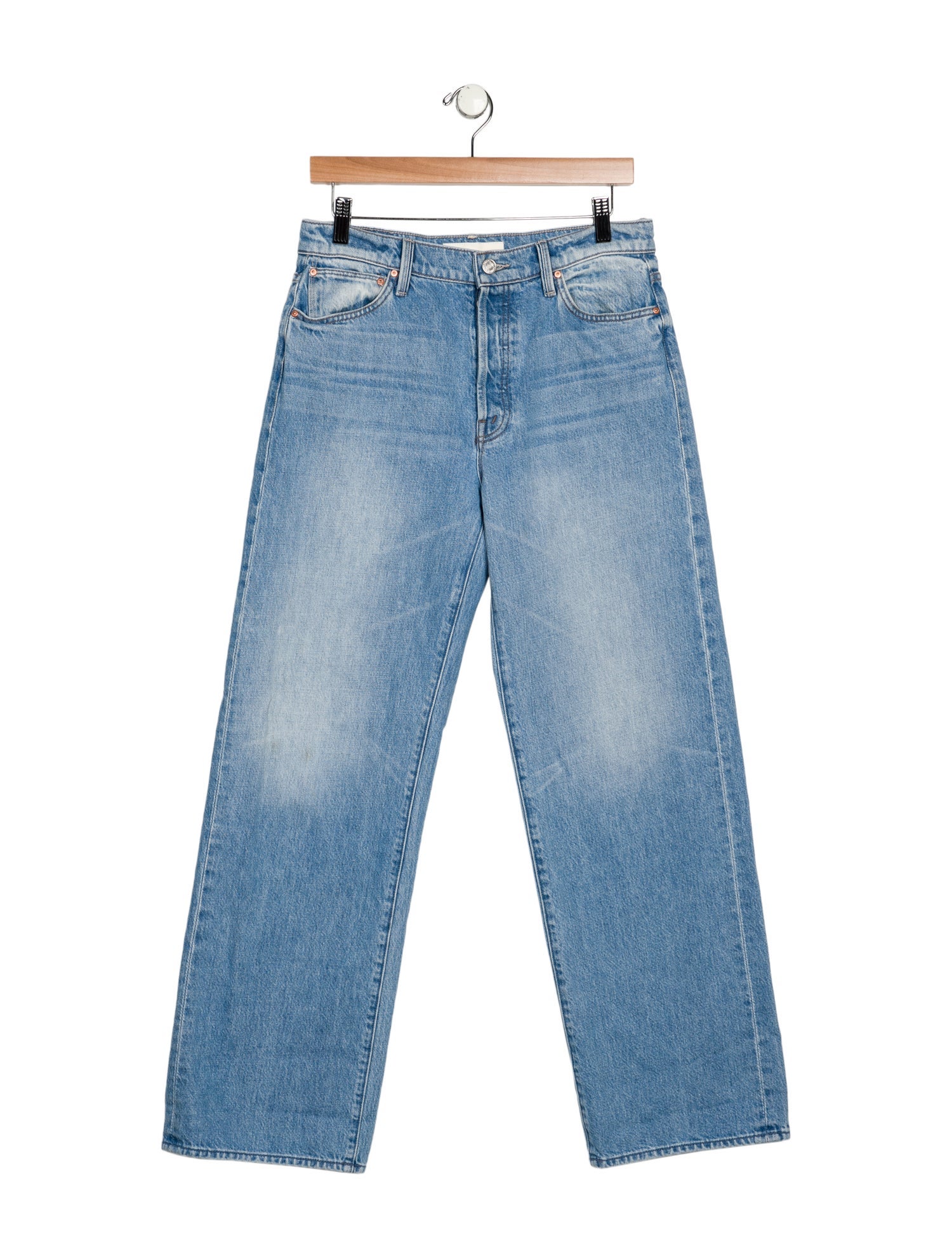 Mother Mid-Rise Wide Leg Jeans