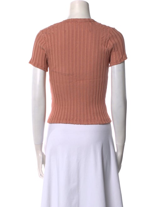 Mother Scoop Neck Short Sleeve Crop Top