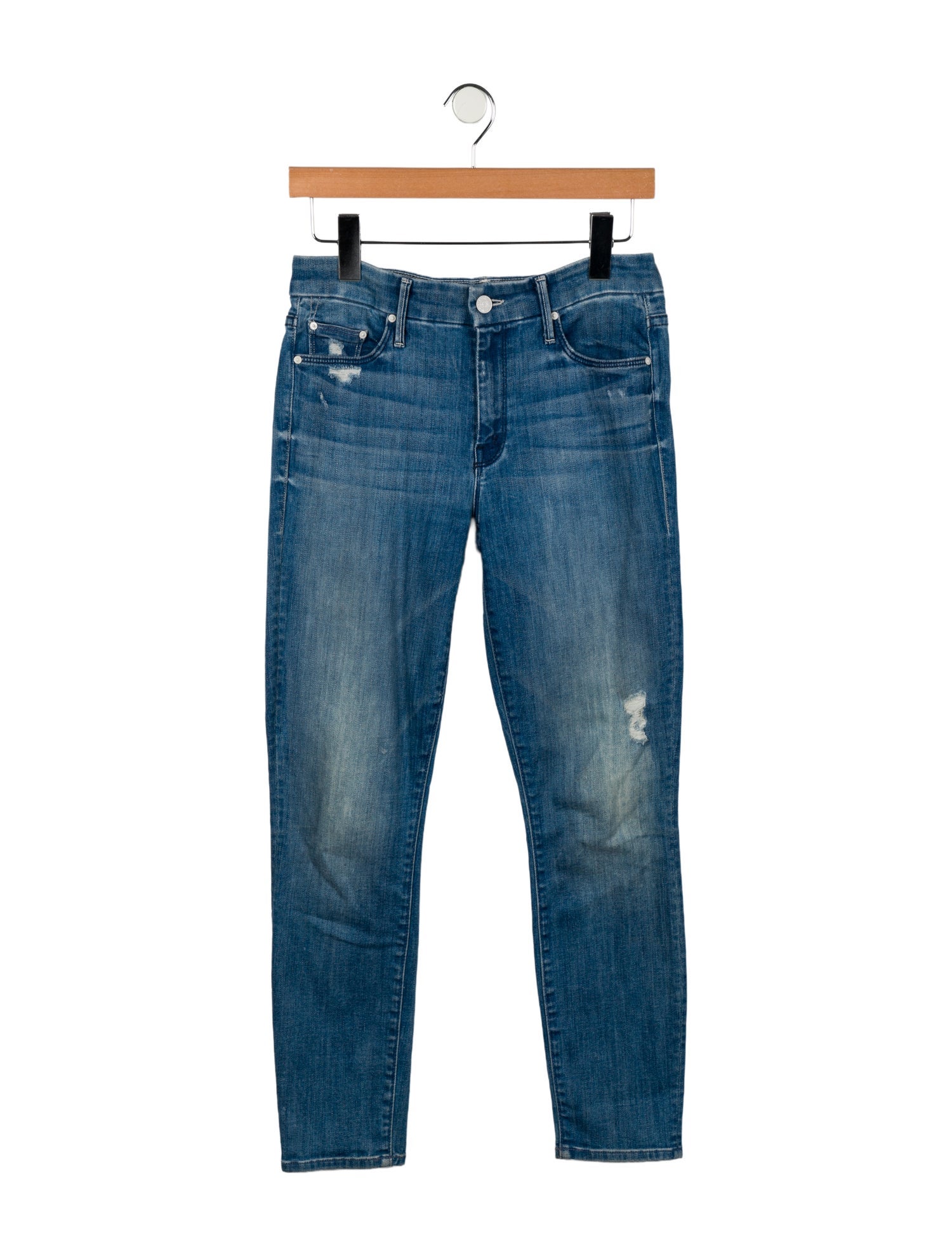 Mother Mid-Rise Skinny Leg Jeans