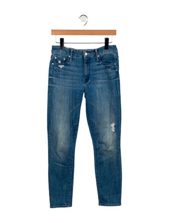 Mother Mid-Rise Skinny Leg Jeans