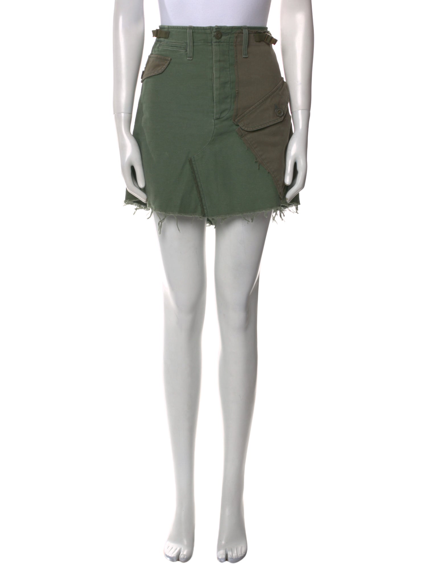 Mother Distressed Accents Mini Skirt