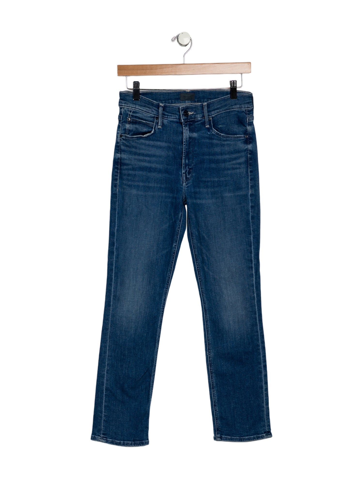 Mother Mid-Rise Straight Leg Jeans