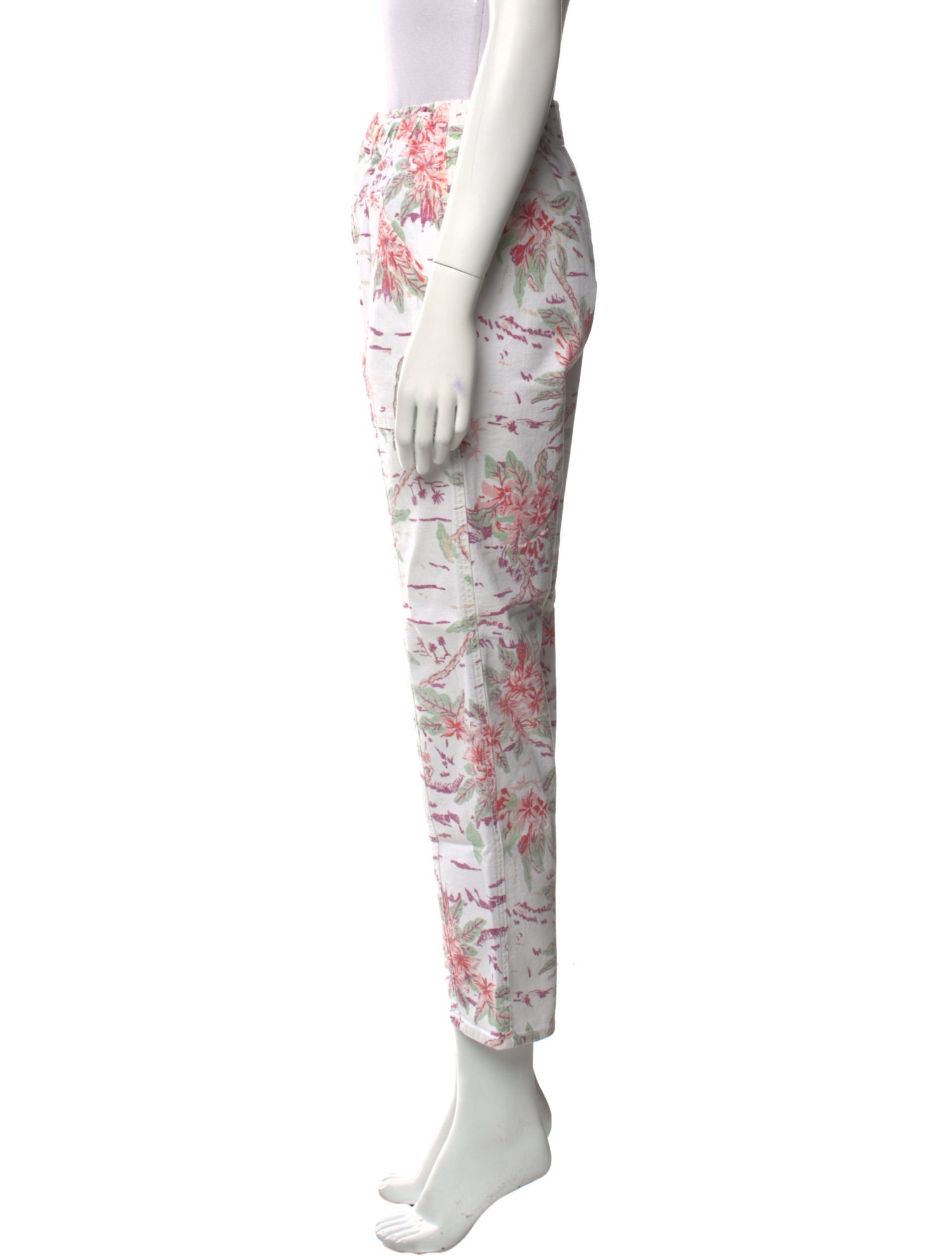 Mother Floral Print Straight Leg Pants