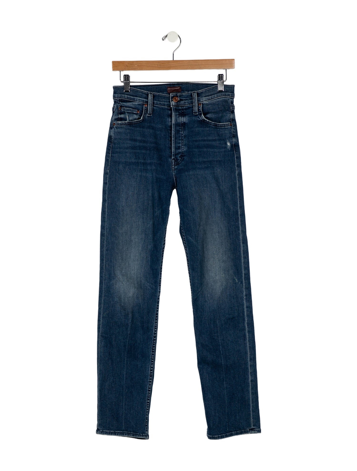 Mother Mid-Rise Straight Leg Jeans