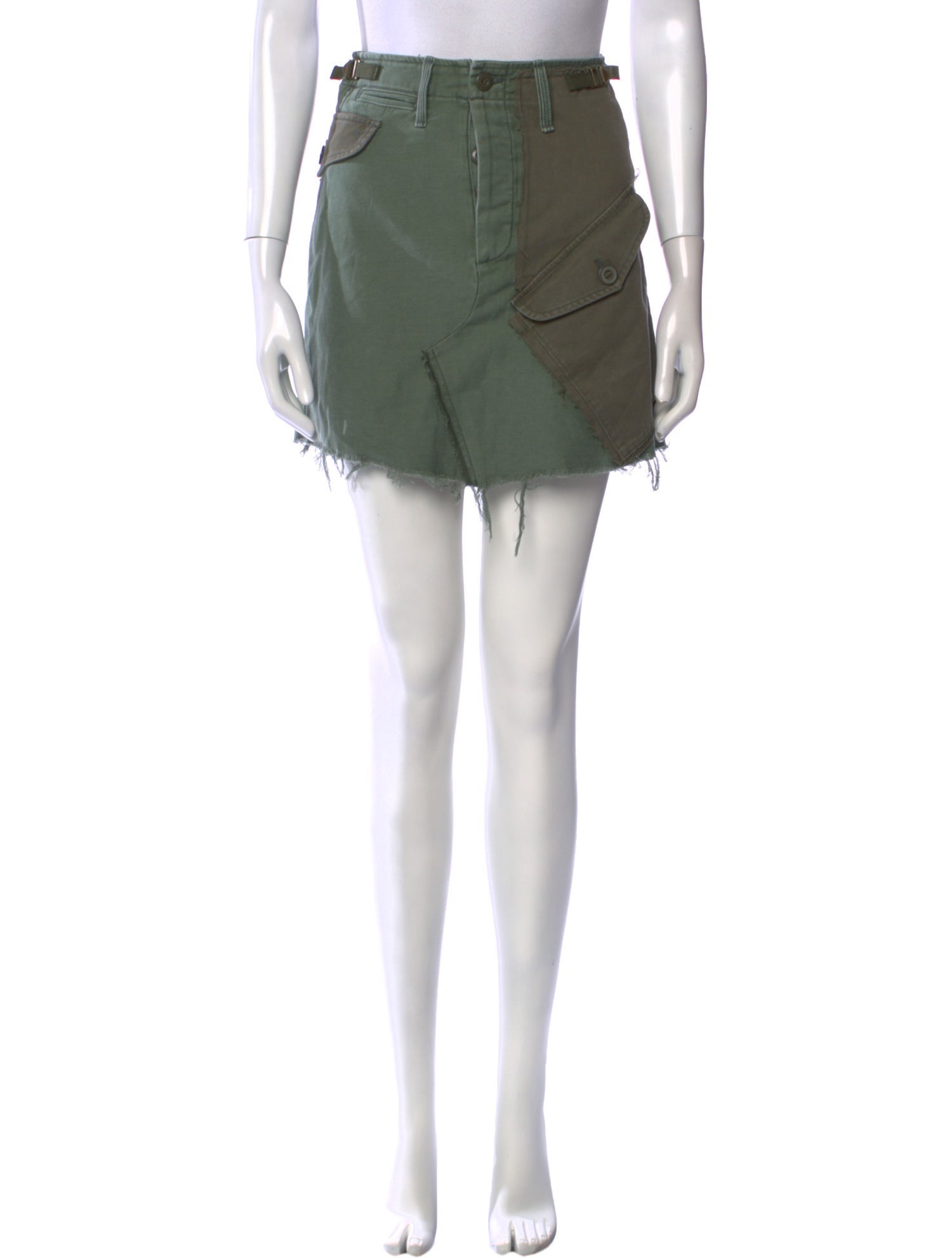 Mother Distressed Accents Mini Skirt