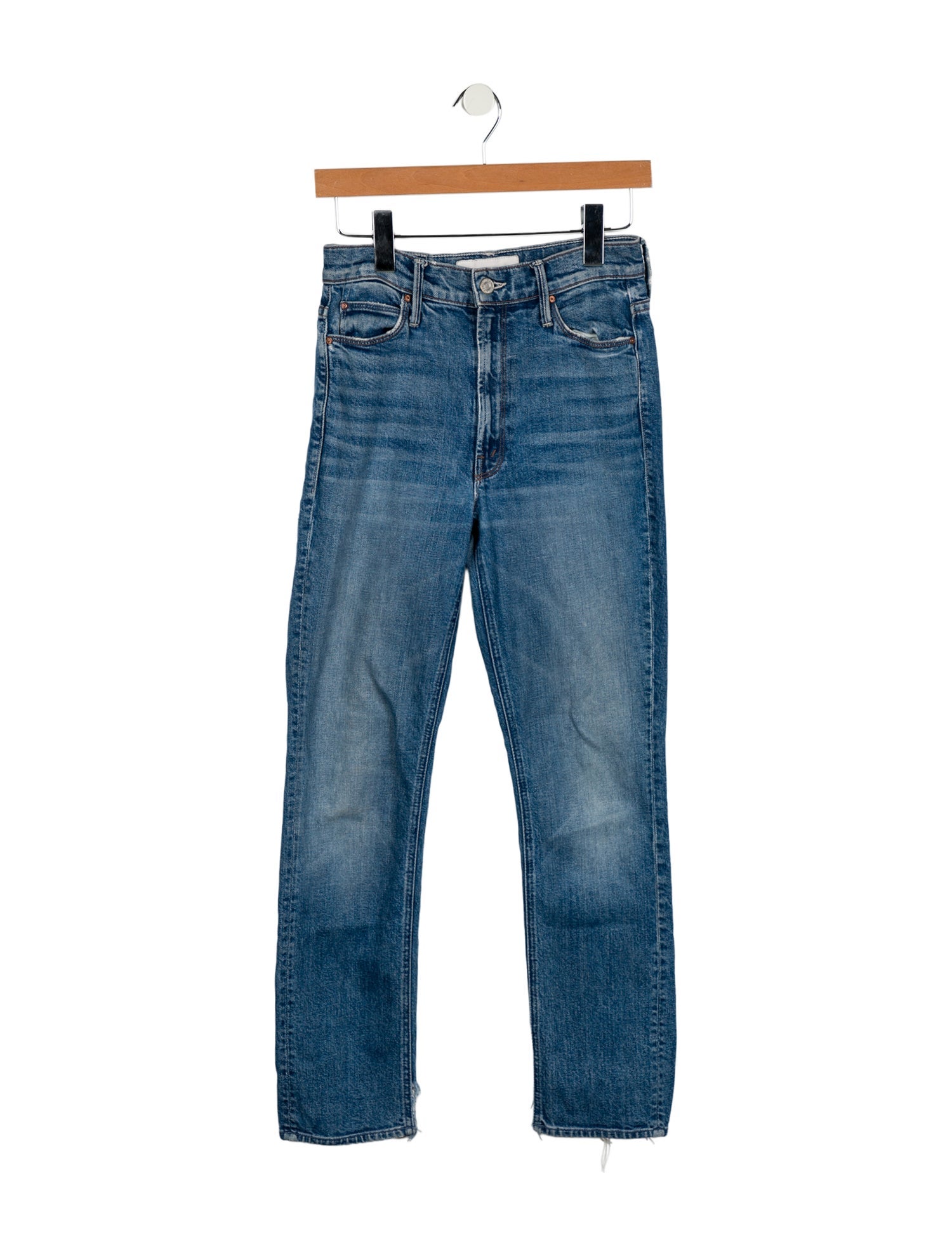 Mother Mid-Rise Straight Leg Jeans