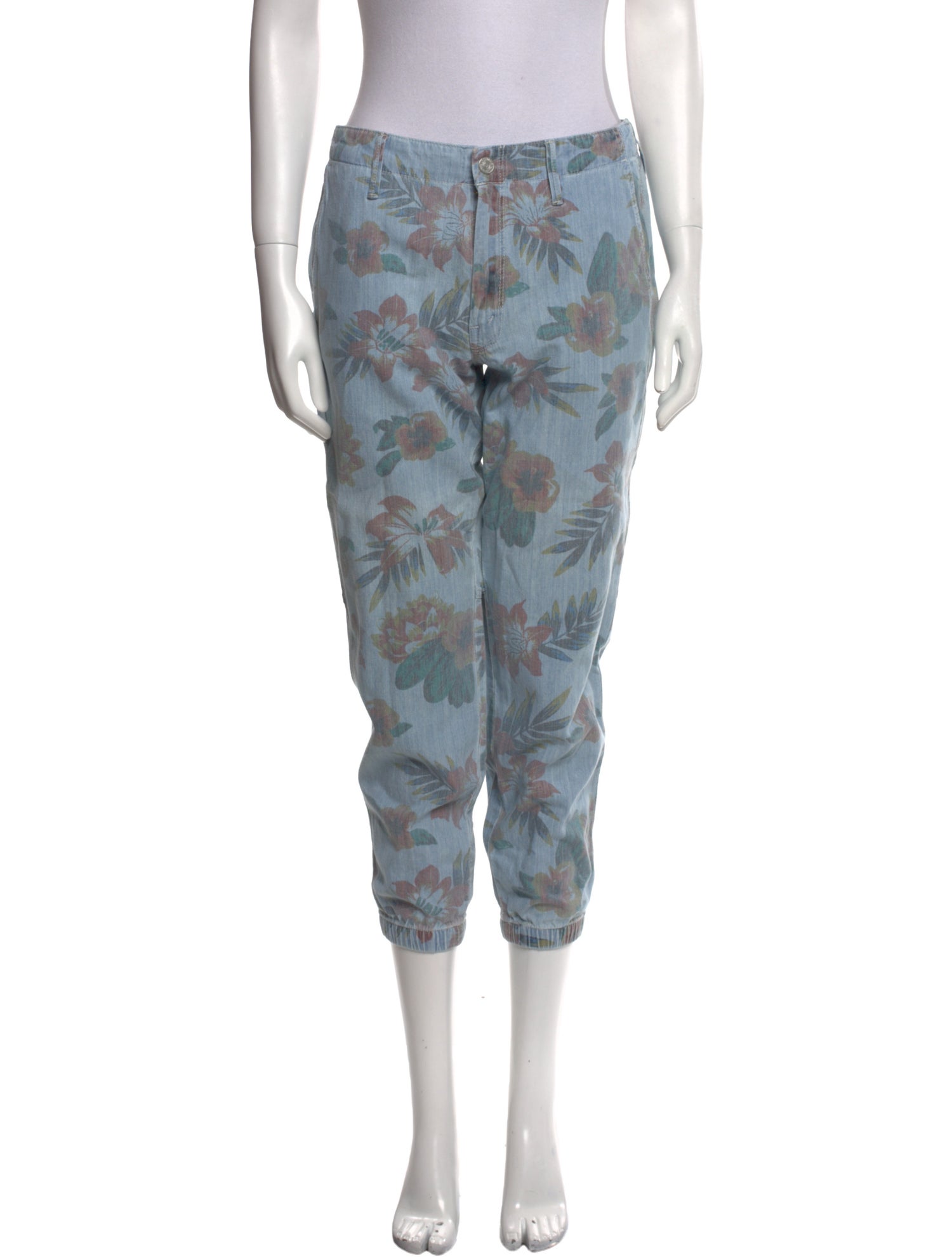 Mother Printed Skinny Leg Pants