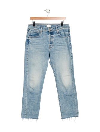 Mother Mid-Rise Straight Leg Jeans