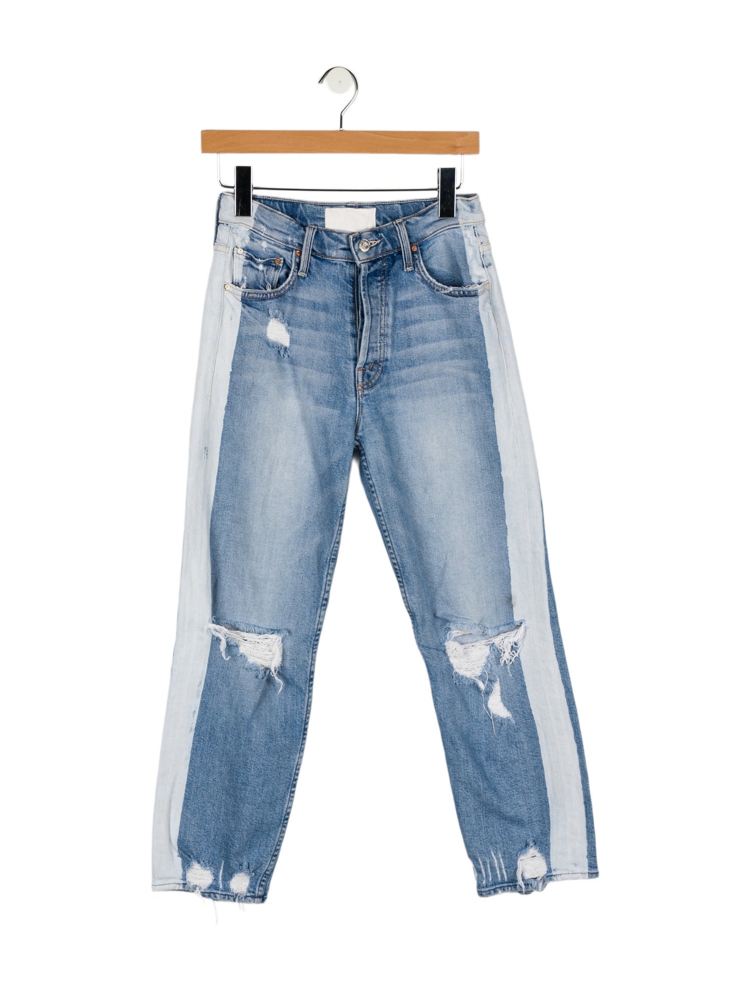 Mother Mid-Rise Straight Leg Jeans