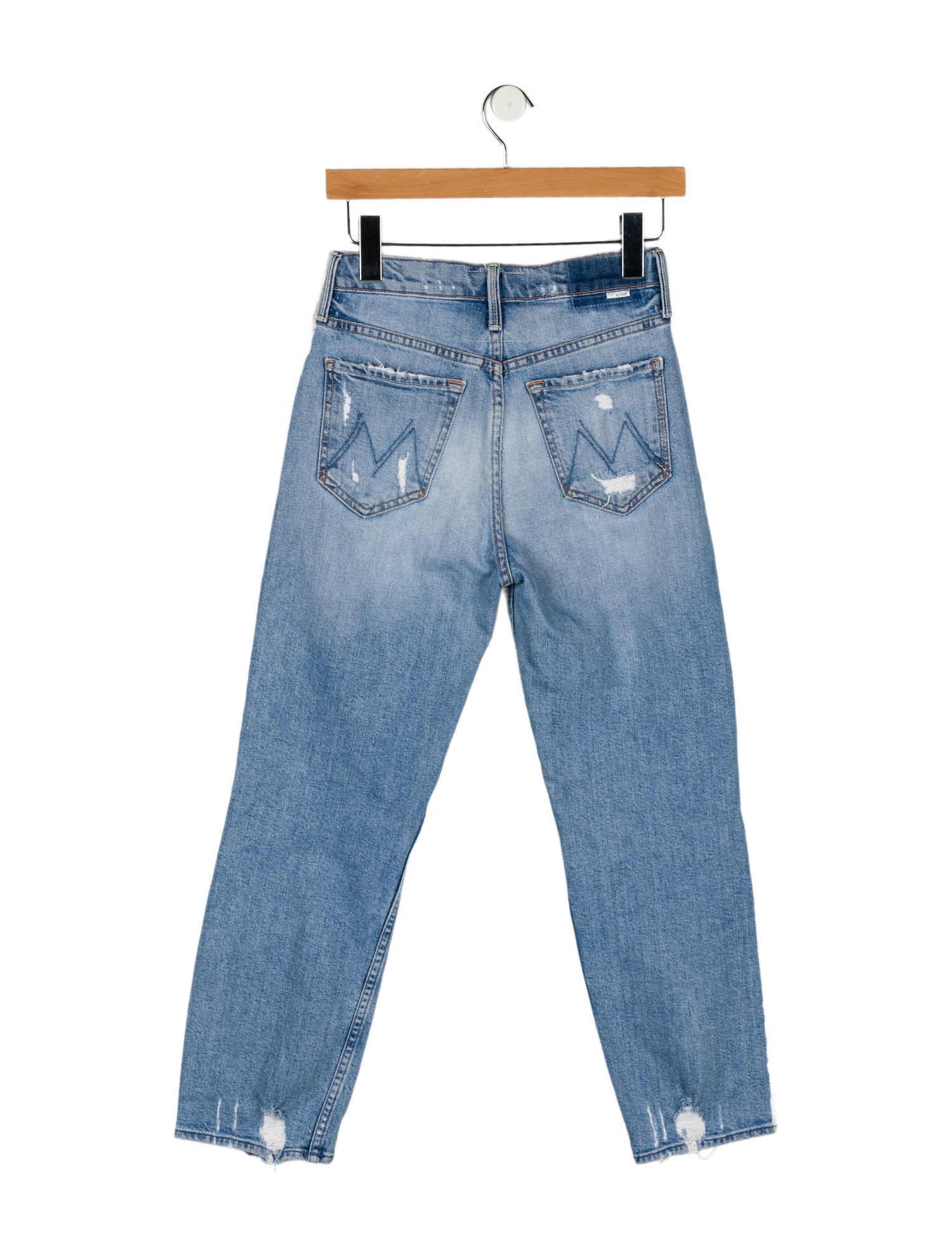 Mother Mid-Rise Straight Leg Jeans