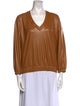 Mother V-Neck Three-Quarter Sleeve Top