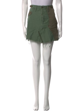 Mother Distressed Accents Mini Skirt