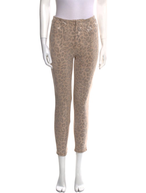 Mother Animal Print Straight Leg Pants
