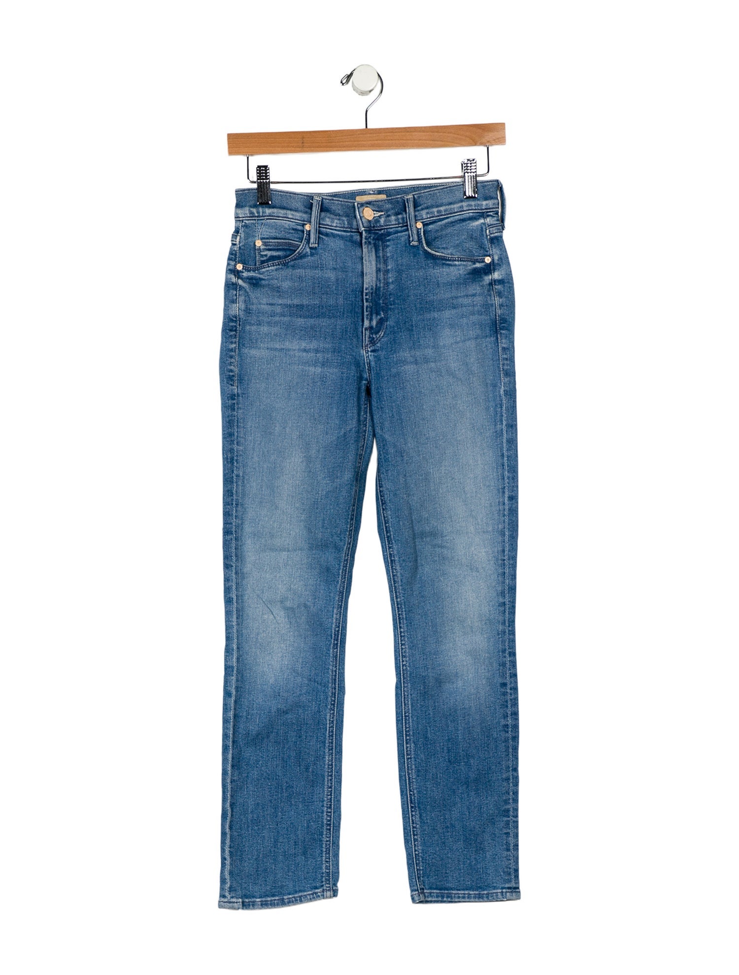 Mother Mid-Rise Straight Leg Jeans