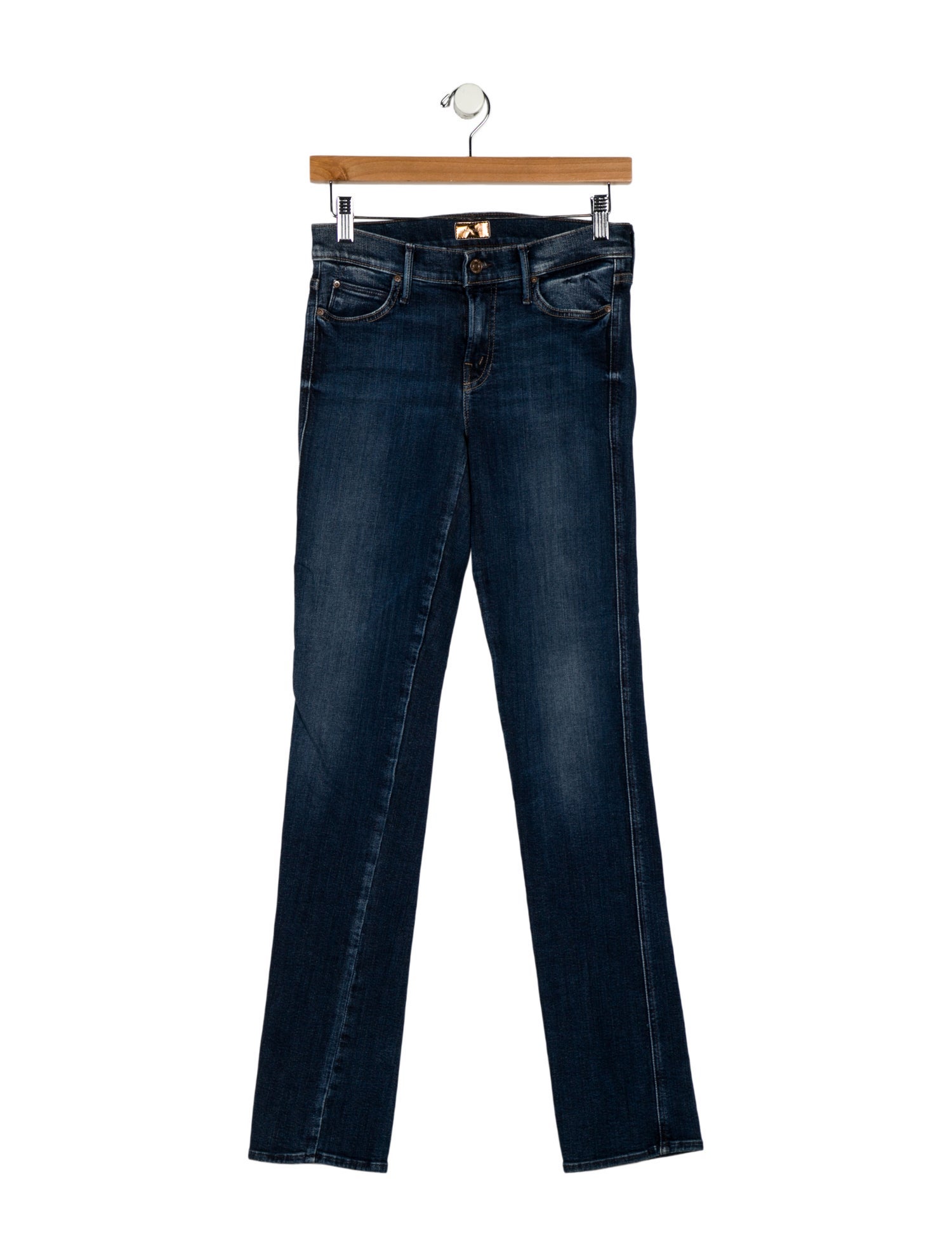 Mother Mid-Rise Straight Leg Jeans