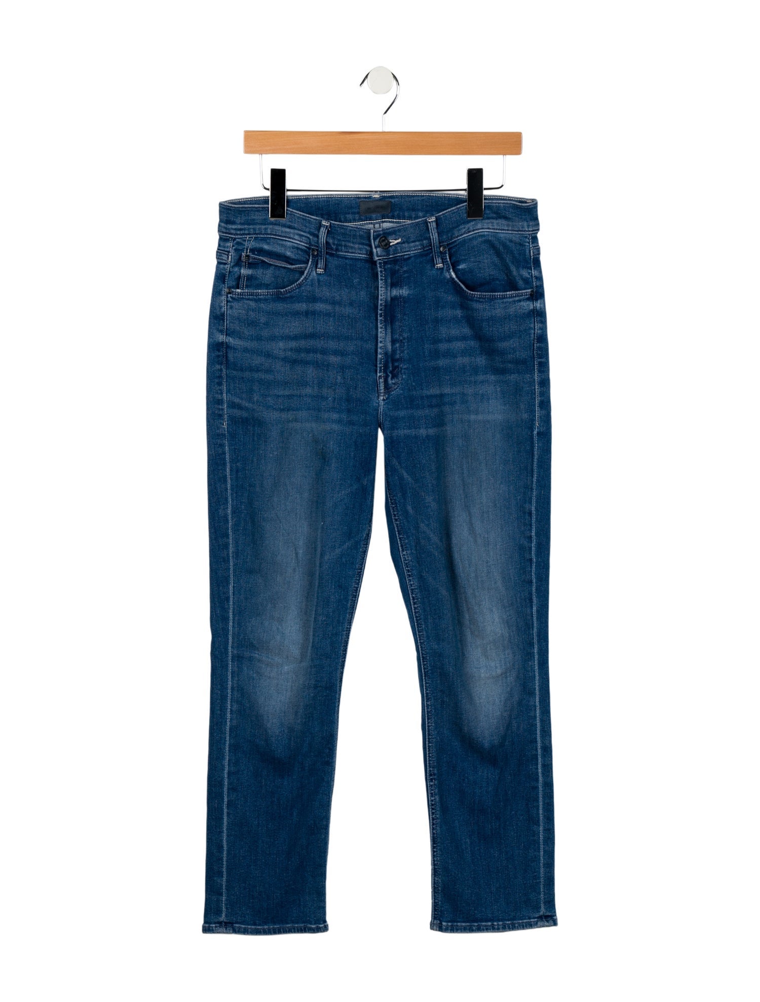 Mother Mid-Rise Straight Leg Jeans