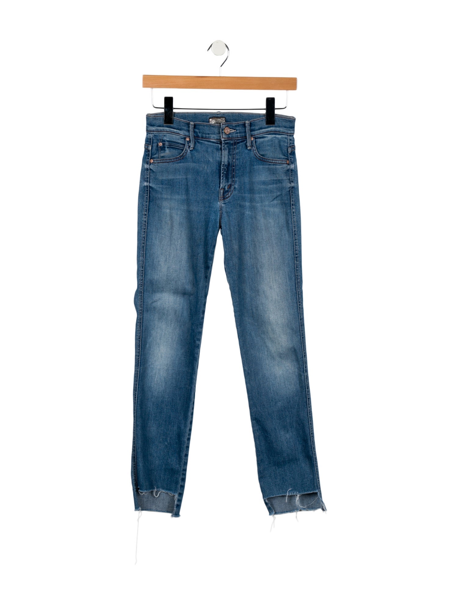 Mother Mid-Rise Straight Leg Jeans