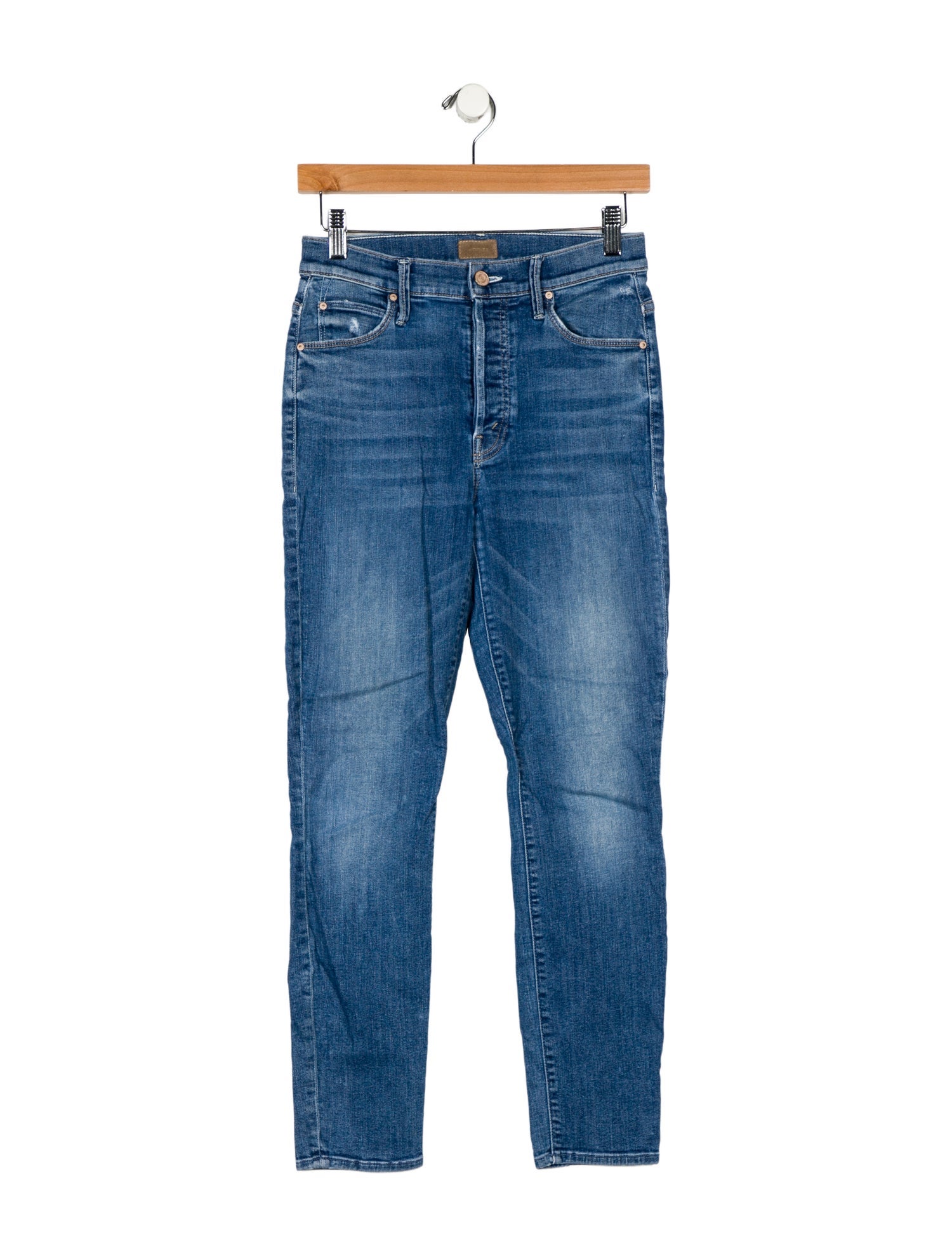 Mother Mid-Rise Skinny Leg Jeans