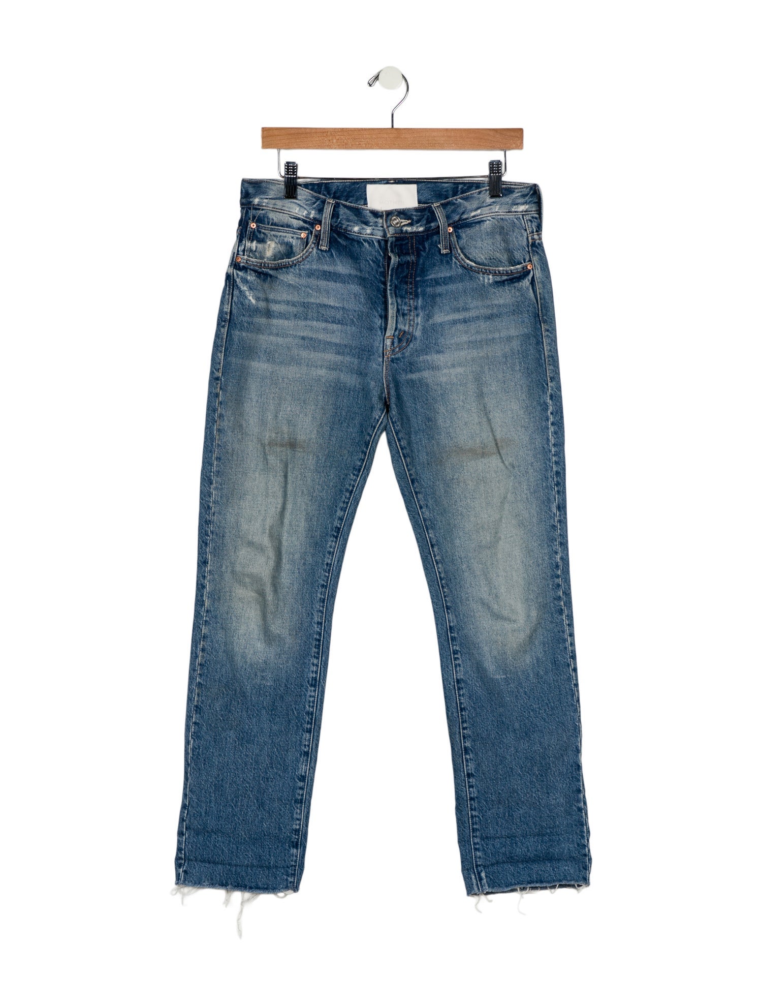 Mother Mid-Rise Straight Leg Jeans