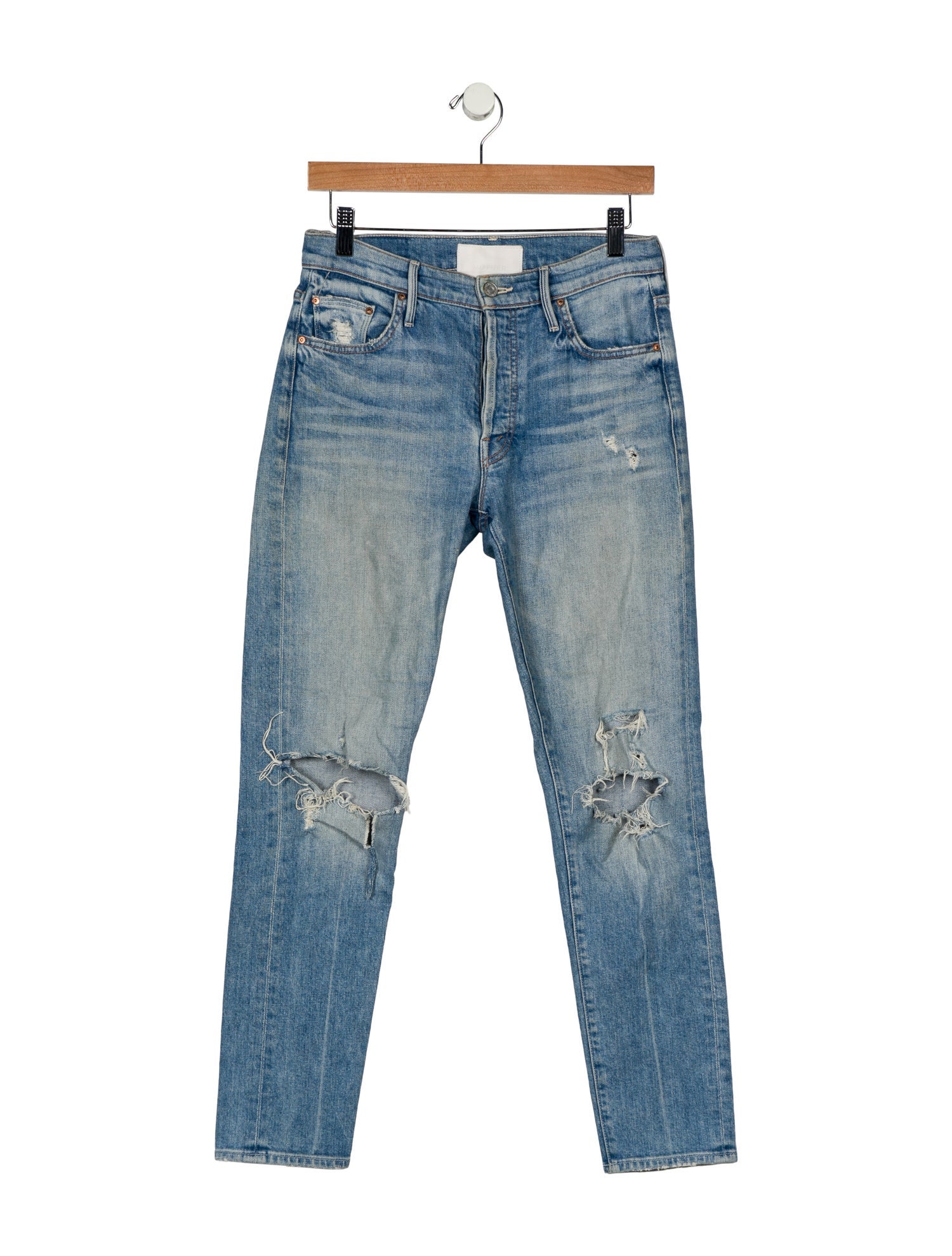 Mother Mid-Rise Skinny Leg Jeans