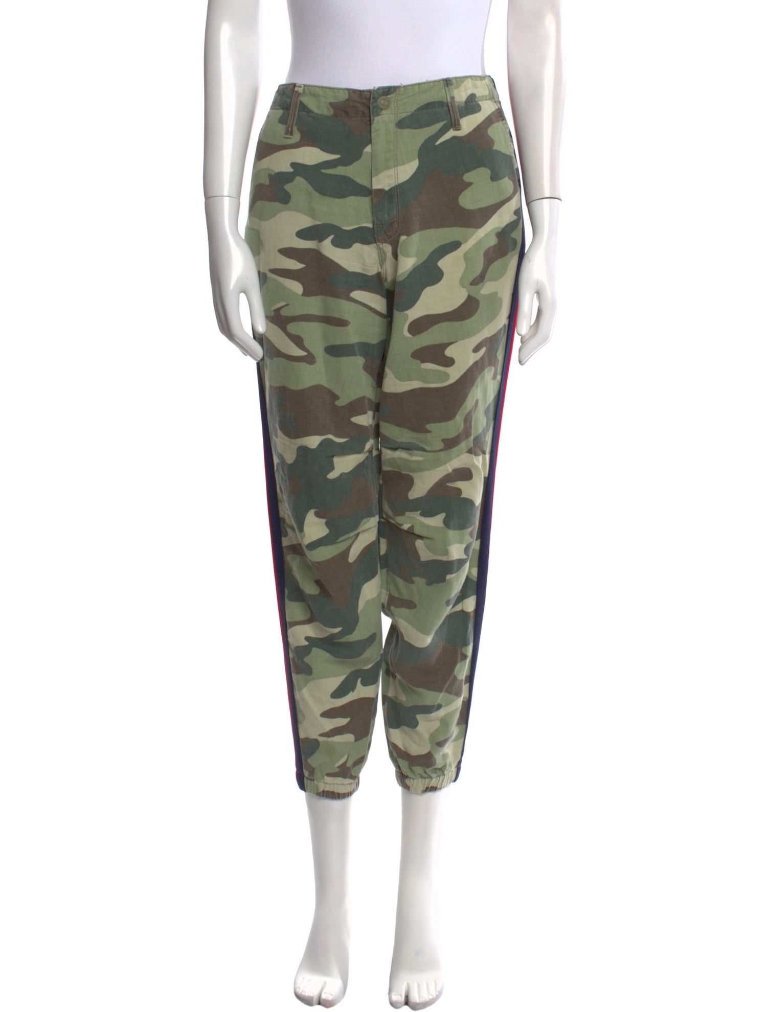 Mother Camouflage Print Straight Leg Pants