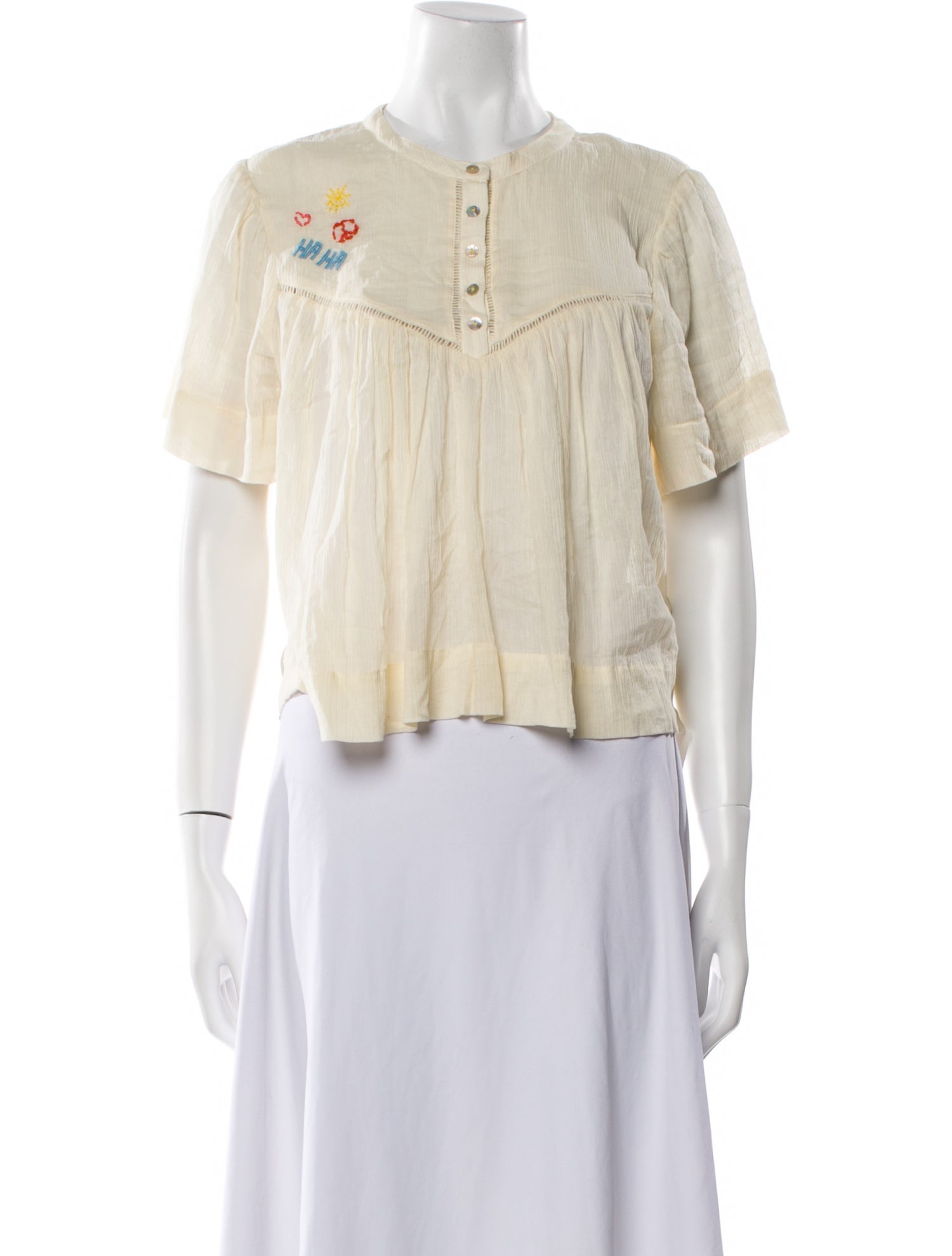 Mother Crew Neck Short Sleeve Crop Top