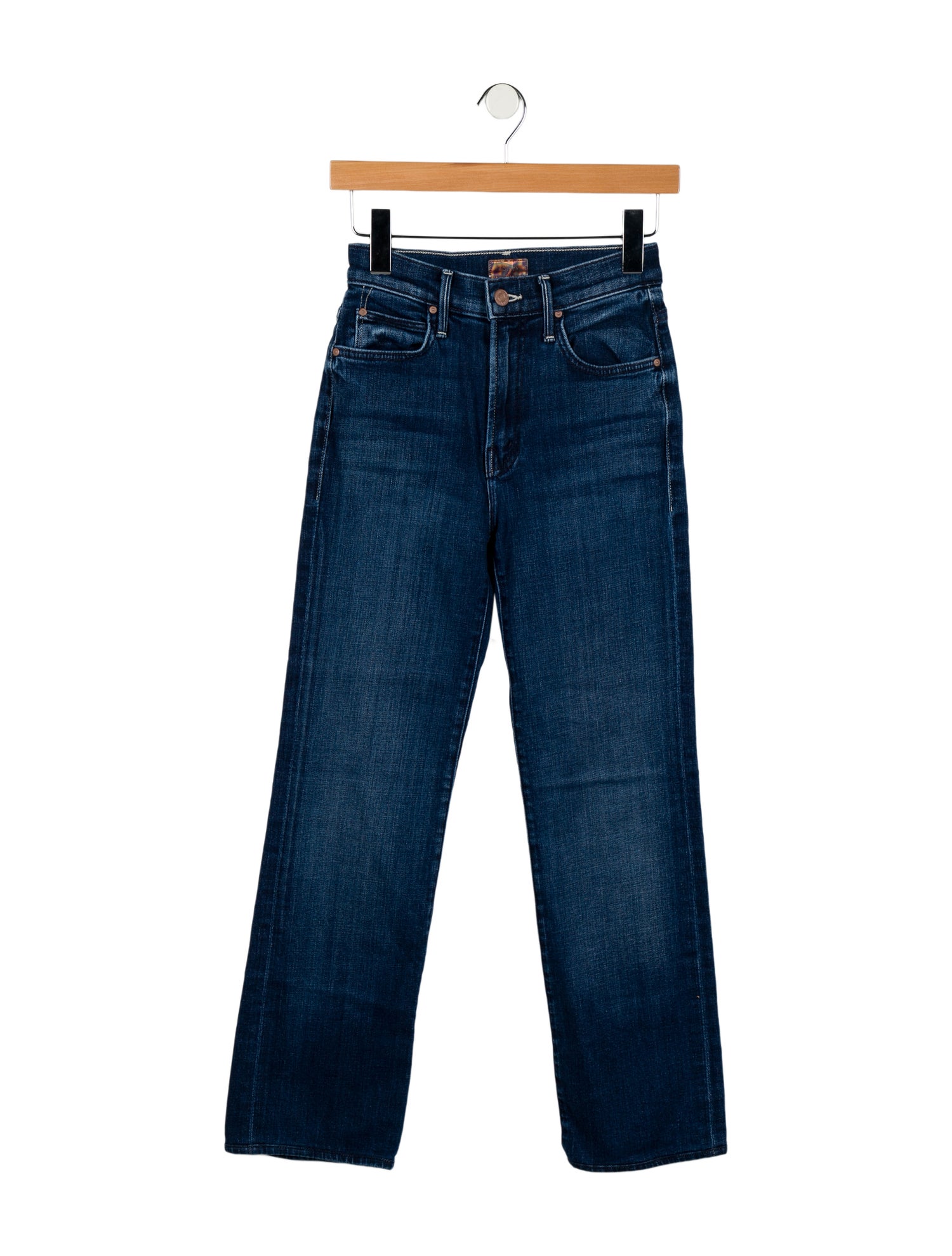 Mother Mid-Rise Straight Leg Jeans